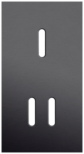 niko Twofold faceplate, vertical 71 mm centre distance, for a single