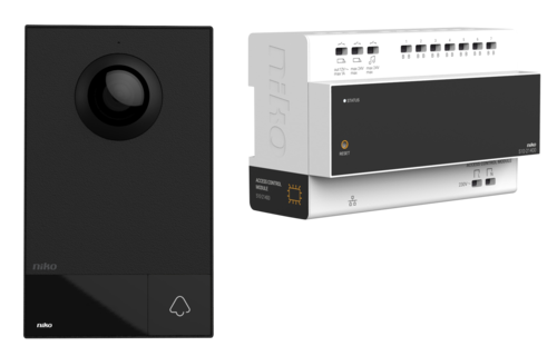 Videokit, 2-draads, met controller en buitenpost, voor opbouw, 1 beldr