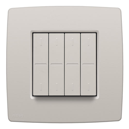 Fourfold key for wireless switch or push button with 8 control buttons ...