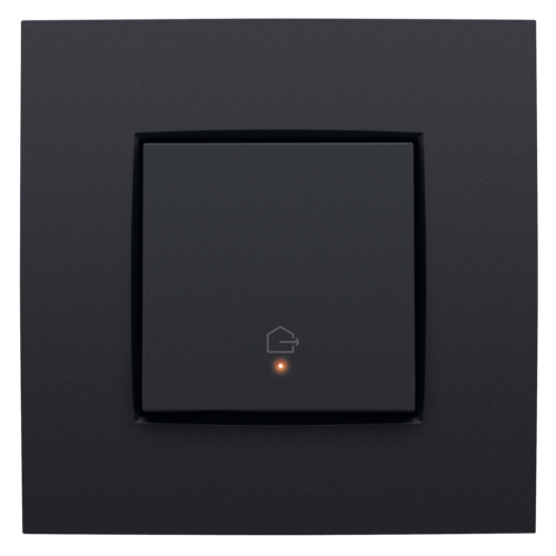 Single push button with LED and comfort sensors, symbol 