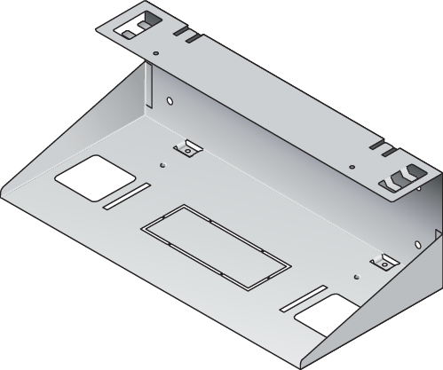 Rack 2U for active components, 170mm
