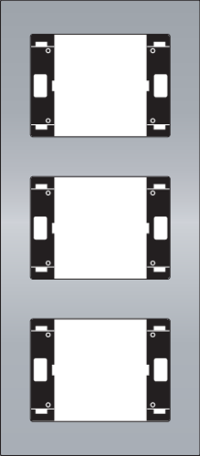 3 GANG VERTICAL COVER PLATE: CENTREDISTANCE 71MM