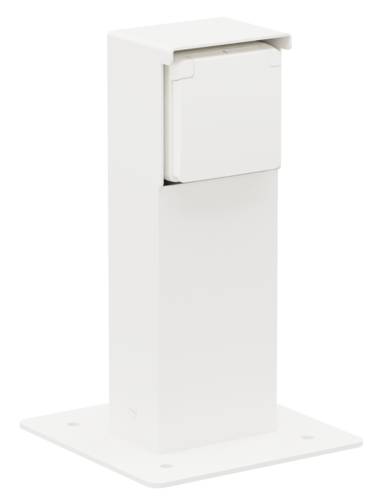 Individual External Socket Post Splashproof garden post with single socket outlet, side earthing and ...