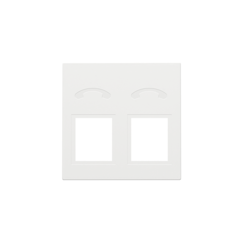Finishing set for telephone socket outlet with 2 RJ11 contacts in ...