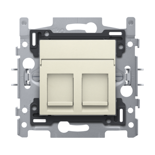 2 RJ45-aansluitingen UTP Cat. 5E, klaar voor PoE++, vlakke uitvoering,