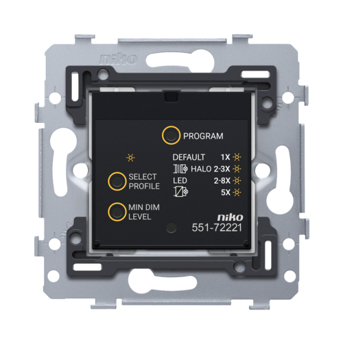 Geconnecteerde dimmer, sokkel, 3-200 W, 2-draads, 71 x 71 mm