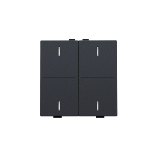 Double key for push button with 4 control buttons and 4 feedback LEDs ...