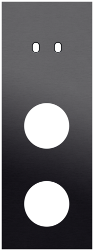 Threefold faceplate, vertical 71 mm centre distance, for a double