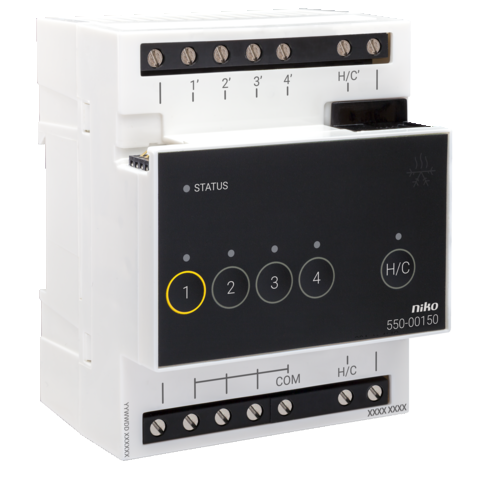 Heating or cooling module for Niko Home Control
