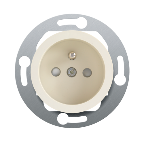 Prise de courant avec broche de terre et obturateurs de protection — free download