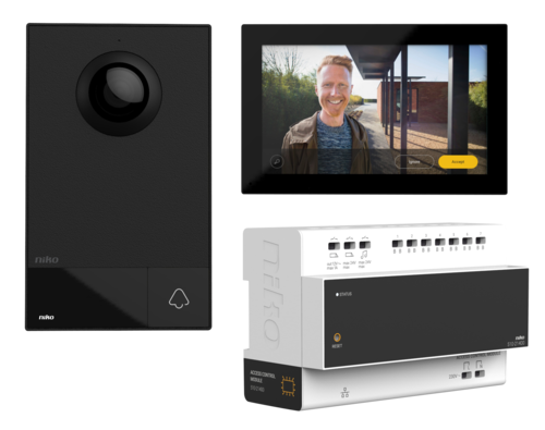 Video kit, 2-wire, with controller, external and internal unit