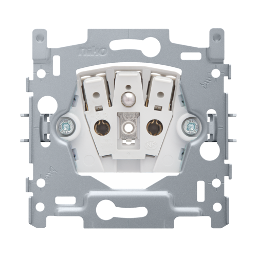 Base for socket outlet with pin earthing and shutters, flush-mounting ...