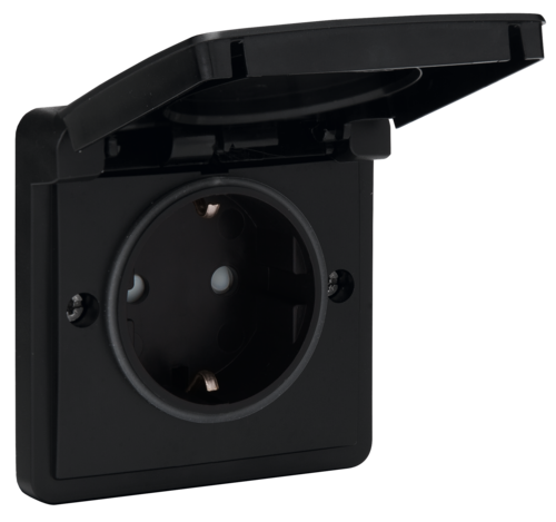 m.niko.‎˖*　0527 Splashproof socket outlet 16 A with side earthing, shutters and