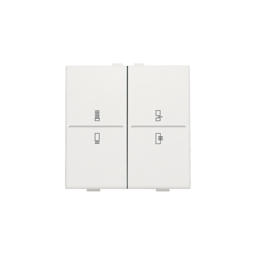 Double key with regime indication for push button with 4 control ...