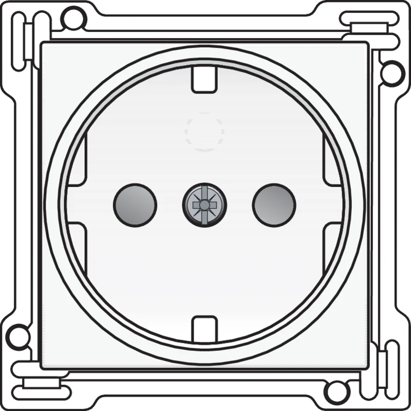 Tweevoudige afdekplaat met 71 mm centerafstand, Niko Original cream