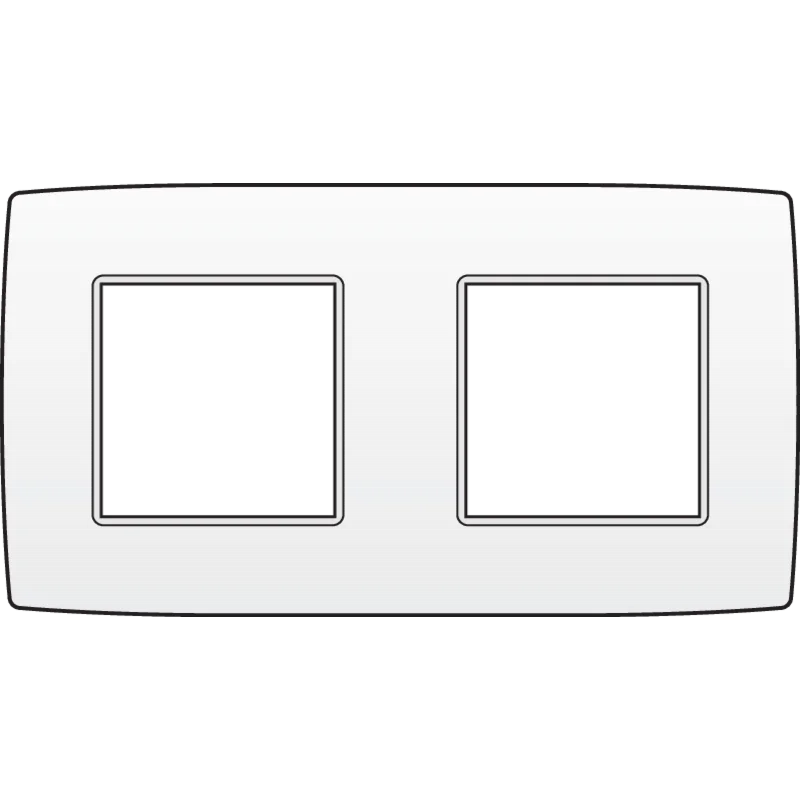 Tweevoudige afdekplaat met 71 mm centerafstand, Niko Original cream