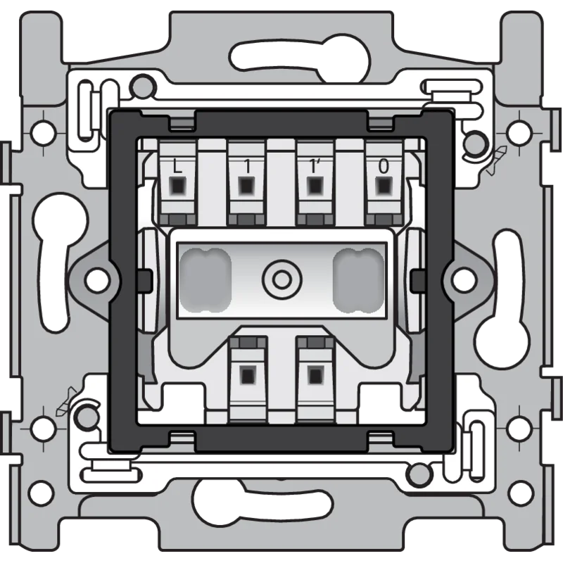 Tweevoudige afdekplaat, horizontaal 71 mm centerafstand, voor twee