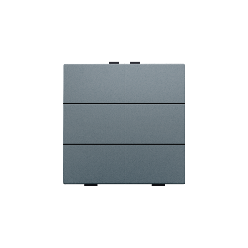 Sixfold push button for Niko Home Control, blue grey coated
