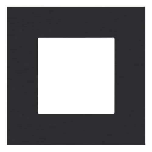 Single faceplate, Niko Pure alu black brushed