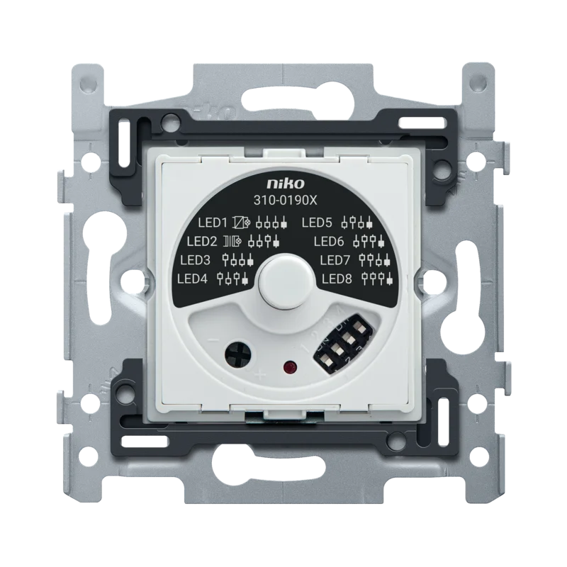 Base for universal rotary dimmer with PLC interference suppression